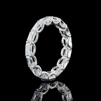 Platinum East-West Eternity Band with Emerald Cut Lab Diamonds - 2.99 Carat Total Weight, E-F Color, VS Clarity - Covaloro Fine Jewelry