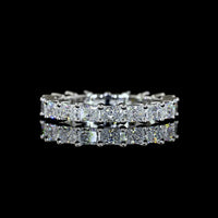 Platinum East-West Radiant Cut Lab Diamond Eternity Band - 1.76 Carat Total Weight, E-F Color VS1 Clarity, 19 Stones - Covaloro Fine Jewelry