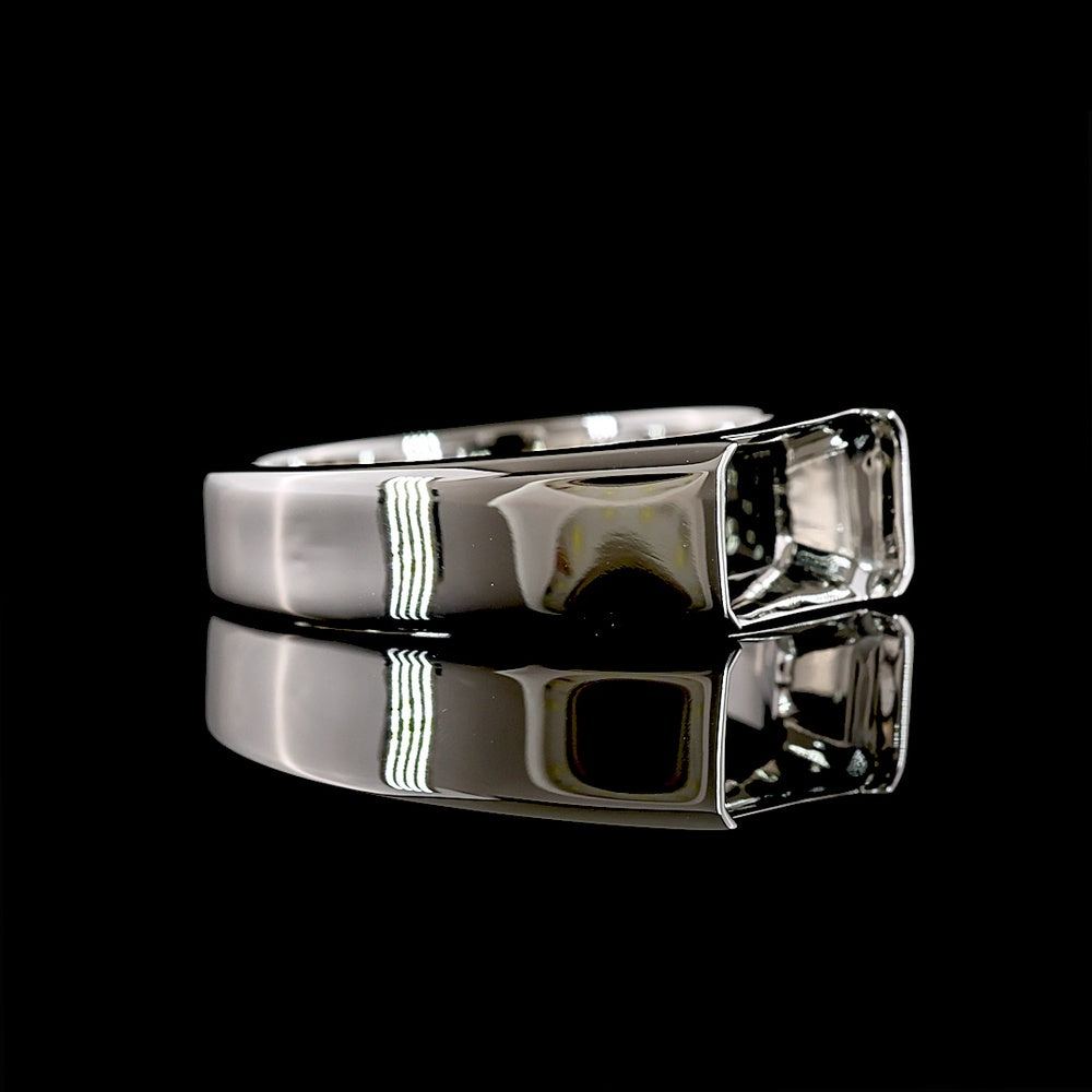 Platinum East-West Solitaire Ring with Emerald Cut Lab Diamond - 2.03 Carat D VS1 - Covaloro Fine Jewelry