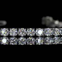 Platinum East-West Tennis Bracelet with 4.79 Carat Lab Grown Brilliant and Marquise Cut Diamonds - E-F VS1 Clarity - Covaloro Fine Jewelry