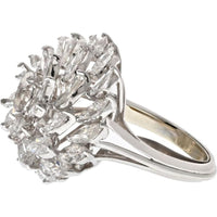 Platinum Estate Ring with 4 Carats of Brilliant Diamonds - A Timeless Luxury Piece