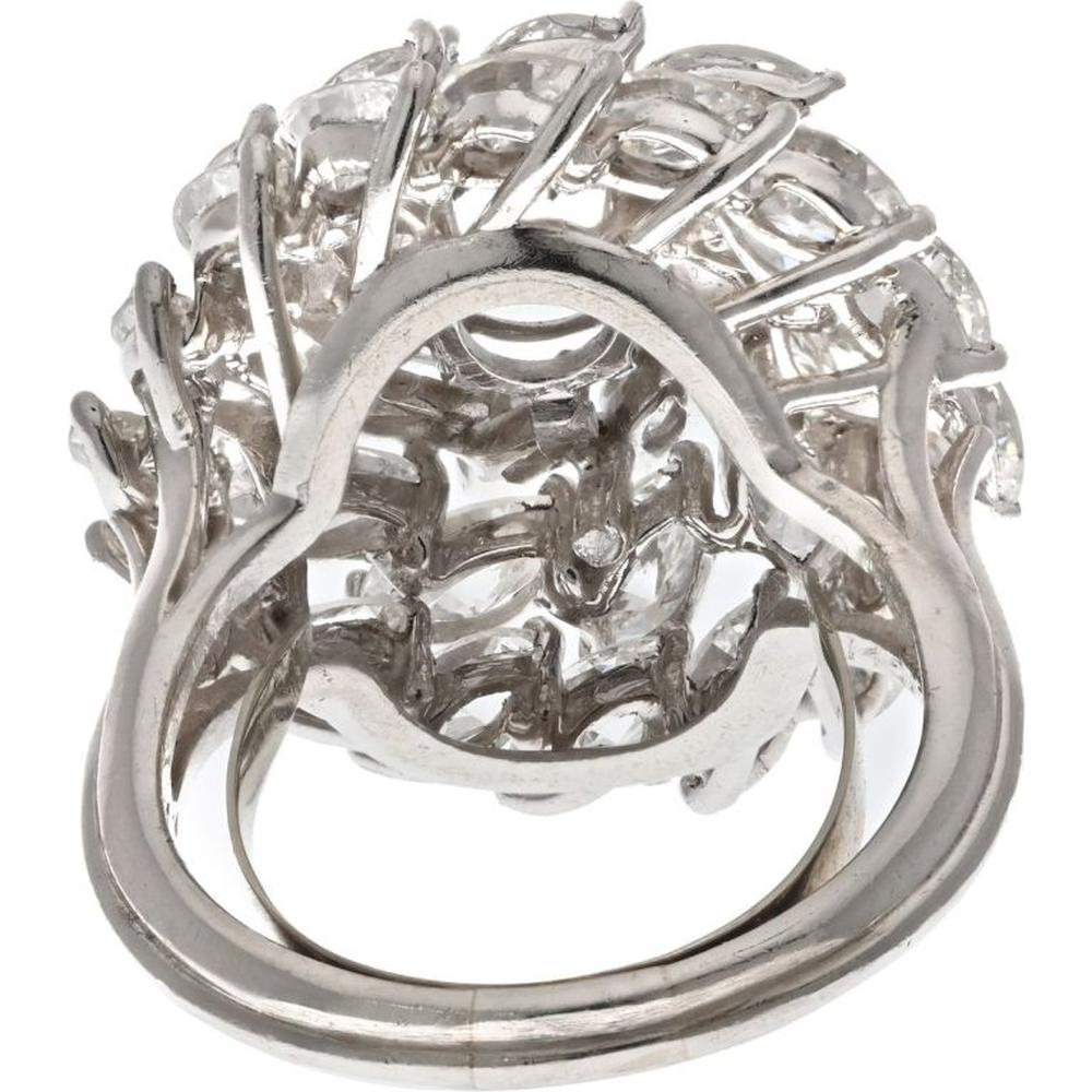Platinum Estate Ring with 4 Carats of Brilliant Diamonds - A Timeless Luxury Piece