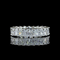 Platinum Eternity Band with 23 Radiant Cut Lab Diamonds - 3.16 Carat Total Weight, E-F Color VS Clarity - Covaloro Fine Jewelry