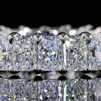Platinum Eternity Band with 23 Radiant Cut Lab Diamonds - 3.16 Carat Total Weight, E-F Color VS Clarity - Covaloro Fine Jewelry