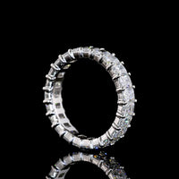 Platinum Eternity Band with 23 Radiant Cut Lab Diamonds - 3.16 Carat Total Weight, E-F Color VS Clarity - Covaloro Fine Jewelry