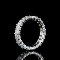 Platinum Eternity Band with 23 Radiant Cut Lab Diamonds - 3.16 Carat Total Weight, E-F Color VS Clarity - Covaloro Fine Jewelry