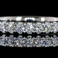 Platinum Eternity Band with 30 Round Brilliant Cut Lab Diamonds (E-F VS1) - 0.67 Carat Total Diamond Weight - Covaloro Fine Jewelry