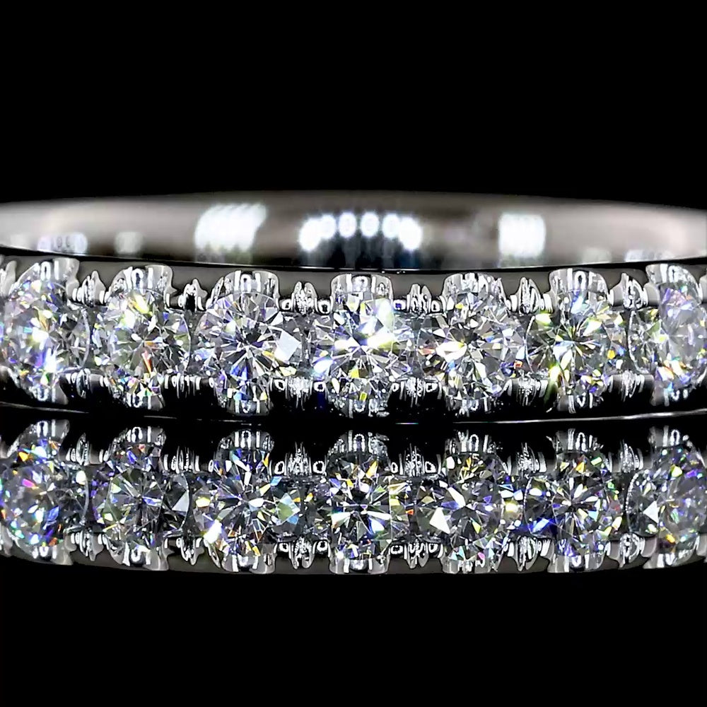 Platinum Eternity Band with 30 Round Brilliant Cut Lab Diamonds (E-F VS1) - 0.67 Carat Total Diamond Weight - Covaloro Fine Jewelry