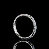 Platinum Eternity Band with 30 Round Brilliant Cut Lab Diamonds (E-F VS1) - 0.67 Carat Total Diamond Weight - Covaloro Fine Jewelry