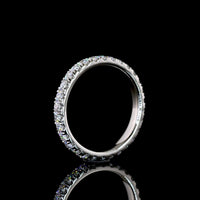 Platinum Eternity Band with 30 Round Brilliant Cut Lab Diamonds (E-F VS1) - 0.67 Carat Total Diamond Weight - Covaloro Fine Jewelry