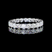 Platinum Eternity Band with 5.44 Carat Total Weight Round Brilliant Cut Lab Grown Diamonds - E-F Color, VS1 Clarity - Covaloro Fine Jewelry