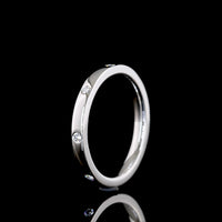 Platinum Eternity Band with 8 Flush Set Round Lab Diamonds - 0.13 Carat Total Diamond Weight - Covaloro Fine Jewelry