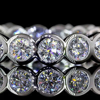 Platinum Eternity Band with Bezel-Set Round Lab Diamonds - 1.16 Carats Total Diamond Weight - Covaloro Fine Jewelry
