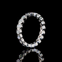 Platinum Eternity Band with Bezel-Set Round Lab Diamonds - 1.16 Carats Total Diamond Weight - Covaloro Fine Jewelry