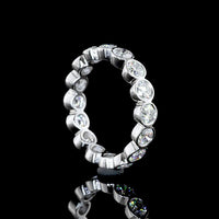 Platinum Eternity Band with Bezel-Set Round Lab Diamonds - 2.61 Carat Total Weight, E-F Color, VS1 Clarity - Covaloro Fine Jewelry