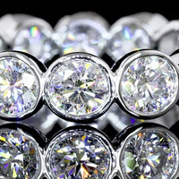 Platinum Eternity Band with Bezel-Set Round Lab Diamonds - 2.61 Carat Total Weight, E-F Color, VS1 Clarity - Covaloro Fine Jewelry