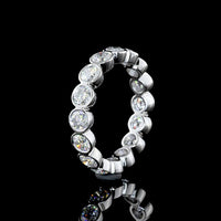 Platinum Eternity Band with Bezel-Set Round Lab Diamonds - 2.61 Carat Total Weight, E-F Color, VS1 Clarity - Covaloro Fine Jewelry