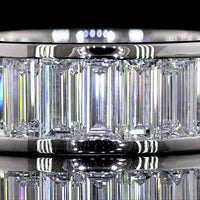 Platinum Eternity Band with Channel Set Baguette Cut Lab Diamonds - 6.50 Carat Total Weight, E-F Color, VS Clarity - Covaloro Fine Jewelry