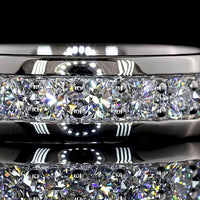 Platinum Eternity Band with Channel Set Round Lab Diamonds - 2.46 Carats Total Diamond Weight - Covaloro Fine Jewelry