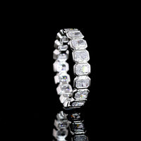 Platinum Eternity Band with North-South Bezel Set Radiant Cut Lab Diamonds - 1.82 Carats Total Diamond Weight - Covaloro Fine Jewelry