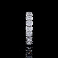 Platinum Eternity Band with North-South Bezel Set Radiant Cut Lab Diamonds - 1.82 Carats Total Diamond Weight - Covaloro Fine Jewelry