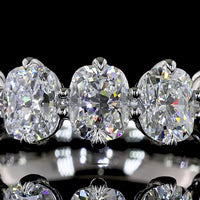 Platinum Eternity Band with North-South Prong Set Cushion Brilliant Lab Diamonds - 2.10 Carat Total Weight, E-F Color VS Clarity - 7 Stone Stackable Anniversary Ring - Covaloro Fine Jewelry
