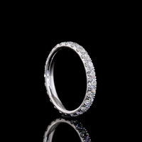 Platinum Eternity Band with Pave-Set Round Lab Diamonds - 1.36 Carats Total Diamond Weight - Covaloro Fine Jewelry