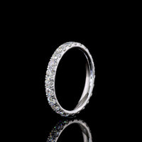 Platinum Eternity Band with Pave-Set Round Lab Diamonds - 1.36 Carats Total Diamond Weight - Covaloro Fine Jewelry