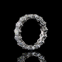 Platinum Eternity Band with Prong Set Cushion Brilliant Cut Lab Diamonds - 4.61 Carat Total Weight, E-F Color, VS1 Clarity - Covaloro Fine Jewelry