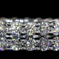 Platinum Eternity Band with Prong Set Round Lab Diamonds - 1.33 Carat Total Weight - Covaloro Fine Jewelry