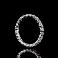 Platinum Eternity Band with Prong Set Round Lab Diamonds - 1.33 Carat Total Weight - Covaloro Fine Jewelry