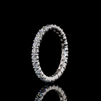 Platinum Eternity Band with Prong Set Round Lab Diamonds - 1.33 Carat Total Weight - Covaloro Fine Jewelry