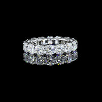 Platinum Eternity Band with Square Cushion Brilliant Cut Lab Grown Diamonds - 10.06 Carat Total Diamond Weight - Covaloro Fine Jewelry