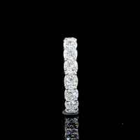Platinum Eternity Band with Square Cushion Brilliant Cut Lab Grown Diamonds - 10.06 Carat Total Diamond Weight - Covaloro Fine Jewelry