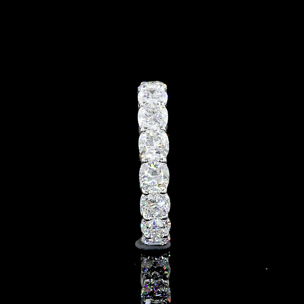 Platinum Eternity Band with Square Cushion Brilliant Cut Lab Grown Diamonds - 10.06 Carat Total Diamond Weight - Covaloro Fine Jewelry