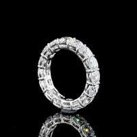 Platinum Eternity Band with Square Cushion Brilliant Cut Lab Grown Diamonds - 10.06 Carat Total Diamond Weight - Covaloro Fine Jewelry