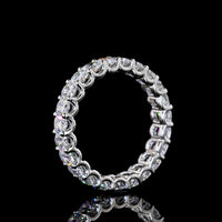 Platinum Eternity Band with U-Prong Set Cushion Brilliant Cut Lab Diamonds - 2.32 Carat Total Weight, E-F Color, VS Clarity - Covaloro Fine Jewelry