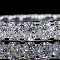 Platinum Eternity Band with U-Prong Set Cushion Brilliant Cut Lab Diamonds - 2.73 Carat Total Weight - Covaloro Fine Jewelry
