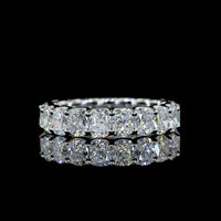 Platinum Eternity Band with U-Prong Set Cushion Brilliant Cut Lab Diamonds - 2.96 Carat Total Diamond Weight - Covaloro Fine Jewelry
