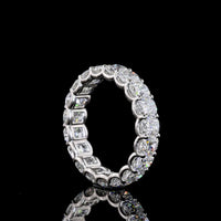 Platinum Eternity Band with U-Prong Set Cushion Brilliant Cut Lab Diamonds - 2.96 Carat Total Diamond Weight - Covaloro Fine Jewelry