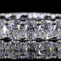 Platinum Eternity Band with U-Prong Set Cushion Brilliant Lab Diamonds - 2.67 Carat Total Weight - Covaloro Fine Jewelry