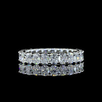 Platinum Eternity Band with U-Prong Set Cushion Cut Lab Diamonds - 2.23 Carat Total Diamond Weight - Covaloro Fine Jewelry
