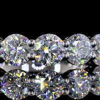 Platinum Five-Stone Eternity Band with Round Brilliant Cut Lab Diamonds - 1.94 Carat Total Diamond Weight - Covaloro Fine Jewelry