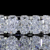 Platinum Half Eternity Band with U-Prong Set Radiant Cut Lab Diamonds - 1.42 Carat Total Diamond Weight, E-F Color - Covaloro Fine Jewelry