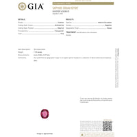 Platinum Halo Ring with 1.19 Carat Kenta Pink Sapphire and Baguette Diamonds - 0.60 Carat Total Diamond Weight