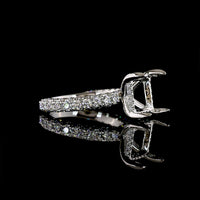 Platinum Hidden Halo Engagement Ring with 3.63 Carat Princess Cut D VVS2 Lab Diamond and 1.65 Carat Accent Diamonds - 5.28 Carat Total Weight - Covaloro Fine Jewelry