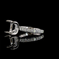 Platinum Hidden Halo Engagement Ring with 3.63 Carat Princess Cut D VVS2 Lab Diamond and 1.65 Carat Accent Diamonds - 5.28 Carat Total Weight - Covaloro Fine Jewelry
