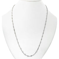 Platinum Necklace with 6.75 Carats Diamond Station Design