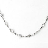 Platinum Necklace with 6.75 Carats Diamond Station Design