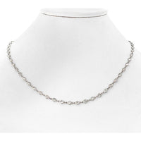 Platinum Necklace with Round Brilliant Cut Diamonds - 7.35 Carats Total Diamond Weight